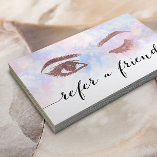 Rose Gold Lashes Makeup Artist Watercolor Referral