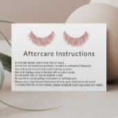 Rose Gold Lashes Salon Minimalist Aftercare