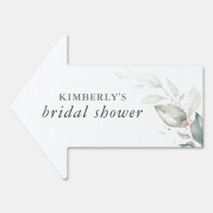 Rose Gold Leaves Greenery Boho Summer Party Sign