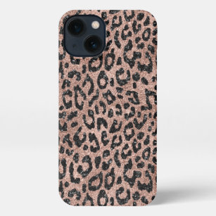 Rose Gold Leopard Print iPhone 13 Case
