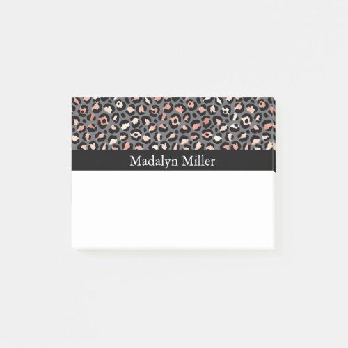 Rose Gold Leopard Print Post_it Notes