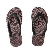 Rose Gold Leopard Skin Kid's Flip Flops Rose Gold Leopard Skin Kid's Flip Flops
