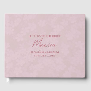 Rose Gold Letters to the Bride Keepsake Notebook Guest Book