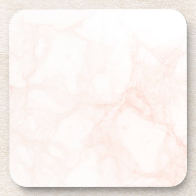 Rose Gold light pink marble texture Beverage Coaster (Front)