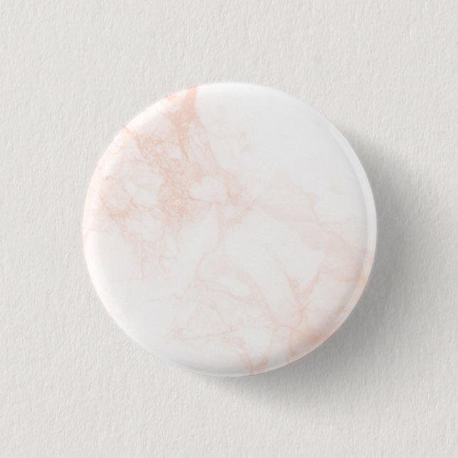Rose Gold light pink marble texture Button (Front)