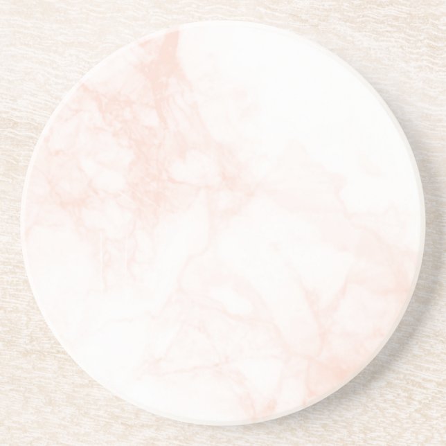 Rose Gold light pink marble texture  Coaster (Front)