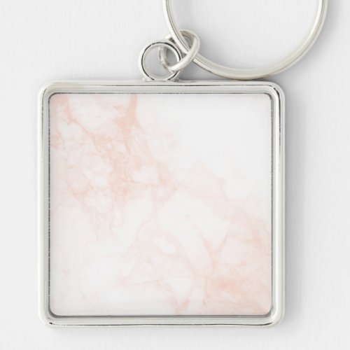 Rose Gold light pink marble texture Keychain