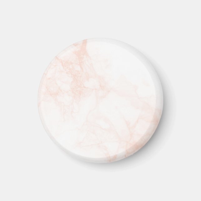 Rose Gold light pink marble texture Magnet (Front)