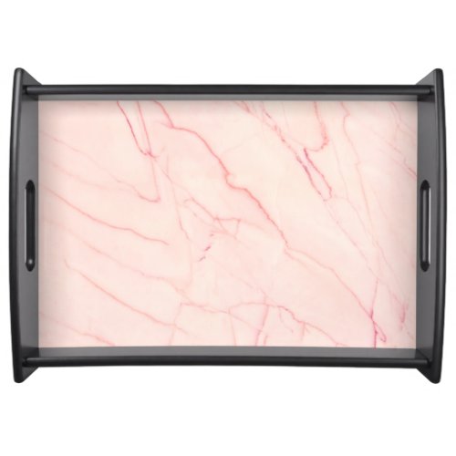 Rose Gold light pink marble texture Serving Tray
