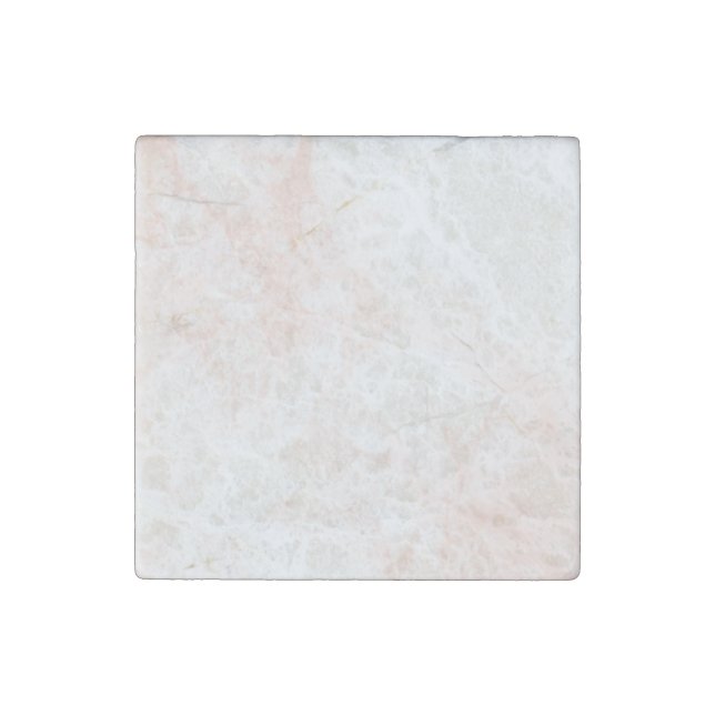 Rose Gold light pink marble texture Stone Magnet (Front)