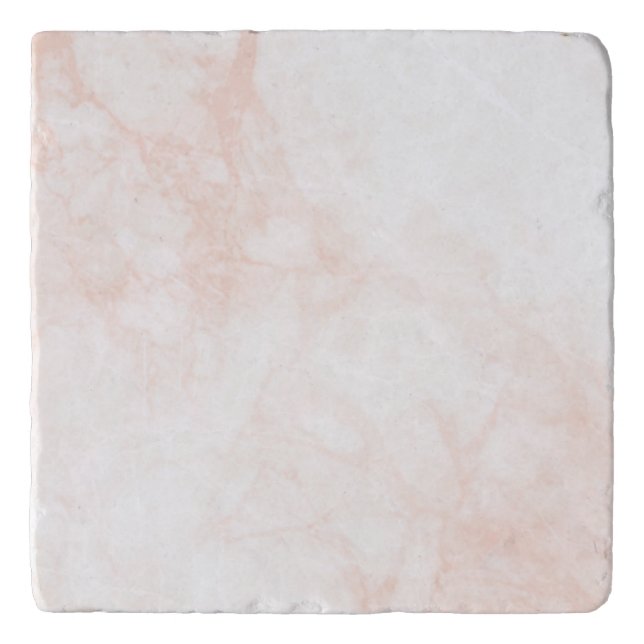 Rose Gold light pink marble texture  Trivet (Front)