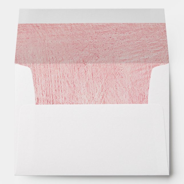Rose Gold Lined 5x7 Wedding Envelope (Back (Bottom))