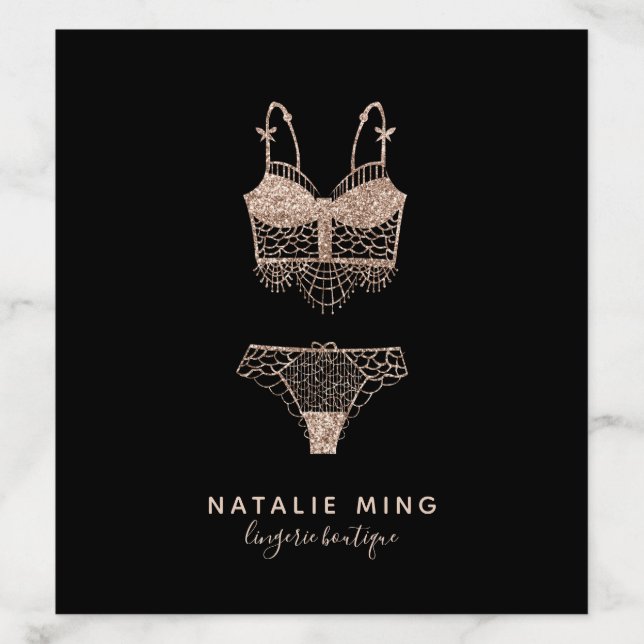 Rose Gold Lingerie Boutique Logo Envelope Liner (Design)