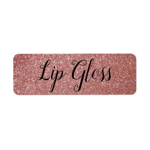 Rose Gold Lipgloss label
