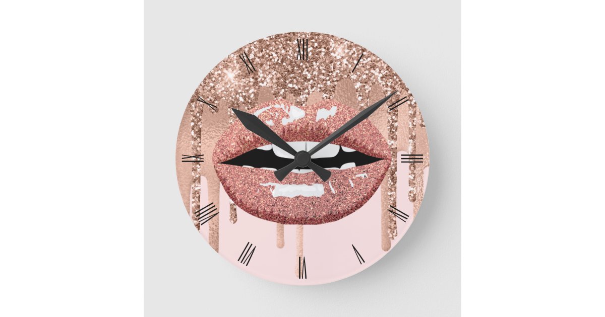 Sage Green Gradient Aura Round Clock | Zazzle