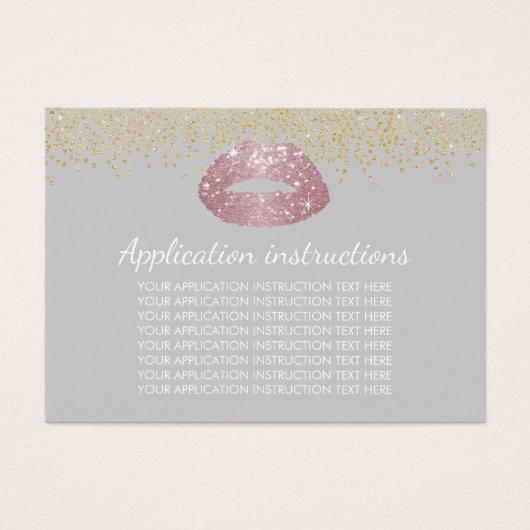 Rose Gold Lips Makeup Application Instructions (Front)