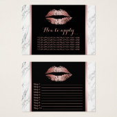 Rose Gold Lips Marble Application Instructions (Front & Back)