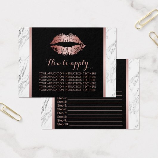 Rose Gold Lips Marble Application Instructions (Office)