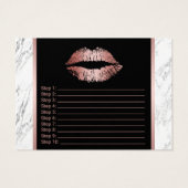 Rose Gold Lips Marble Application Instructions (Back)