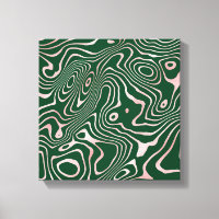 Rose Gold liquid swirl Abstract Green Design