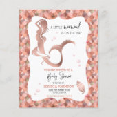 Rose Gold Little Mermaid Baby Shower Budget (Front)