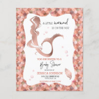 Rose Gold Little Mermaid Baby Shower Budget