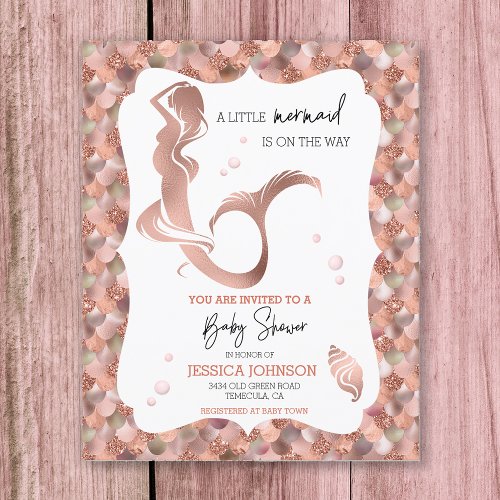 Rose Gold Little Mermaid Baby Shower Budget