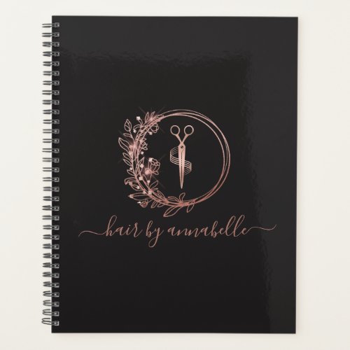 Rose Gold Logo Hairstylist Appointment Planner