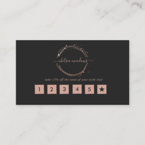 Rose Gold Logo Loyalty Card