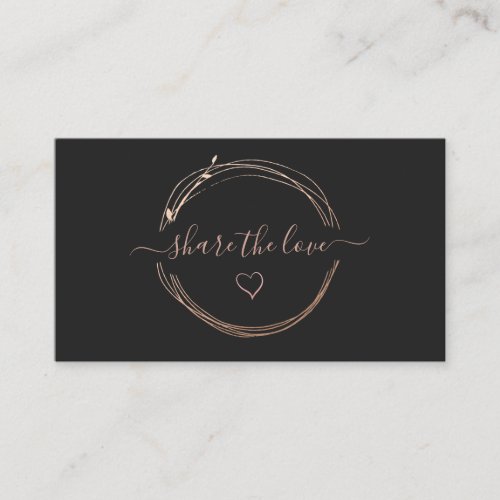 Rose Gold Logo Referral Card