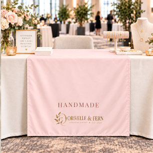 Rose Gold Logo Vendor Table Runner Display Tapestry
