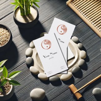 Rose gold look yin yang -vertical