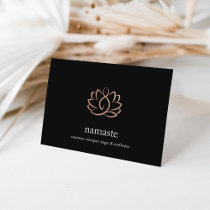 Rose Gold Lotus Flower Logo Note Cards