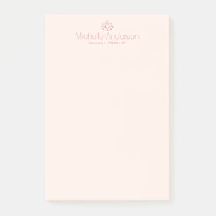 Rose gold lotus flower minimalist light blush pink post-it notes