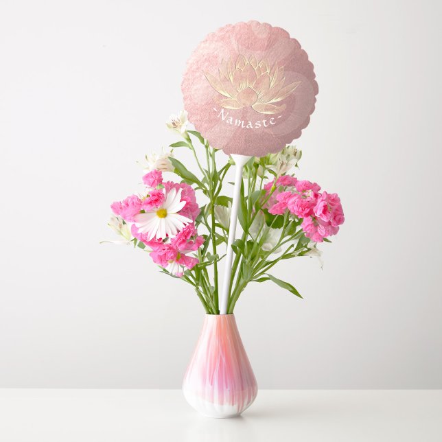 Rose Gold Lotus Yoga Studio Meditation Instructor Balloon (Creator Uploaded)