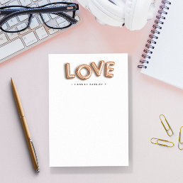 Rose Gold LOVE | Personalized Post-it Notes