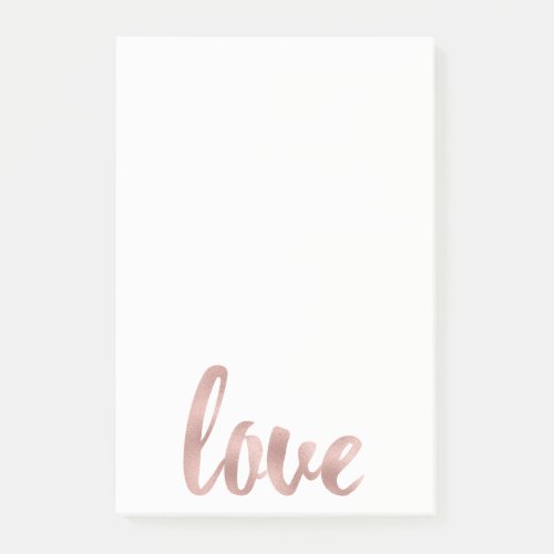 Rose gold love post_it notes