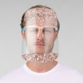 Rose Gold Luxury Glitter Salon Corona Virus Face Shield (Insitu)