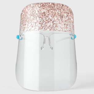 Rose Gold Luxury Glitter Salon COVID 19 Face Shield