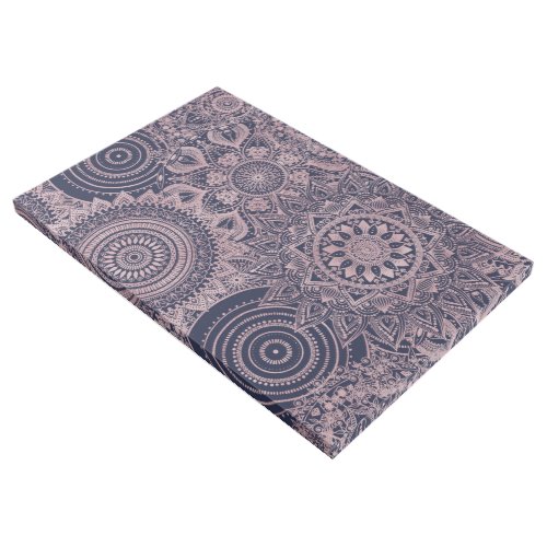 Rose Gold Mandala Collection Blue Design Gallery Wrap