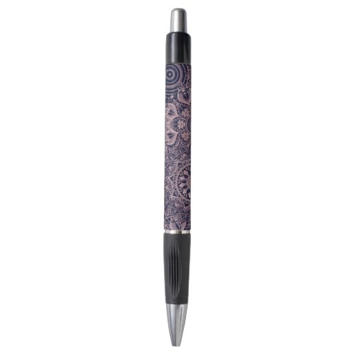 Rose Gold Mandala Collection Blue Design Pen