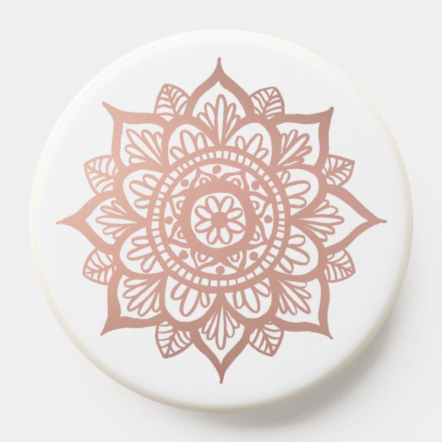 Rose Gold Mandala Flower PopSocket (Popsocket)