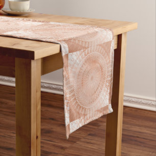 Rose Gold Mandala Geometric Long Table Runner