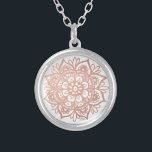 Rose Gold Mandala Necklace<br><div class="desc">A lovely necklace featuring my own hand made artwork! This is beautiful. hand drawn,  rose gold mandala design! If you would like this design on a different product please contact me and I would be happy to make it for you :)</div>
