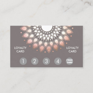 Rose Gold Mandala Spray Tan Loyalty Punch