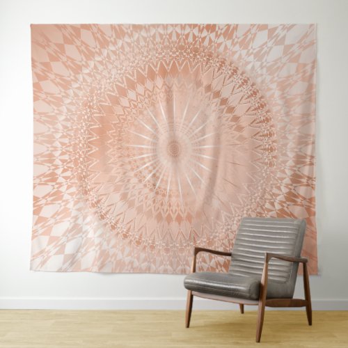 Rose Gold  Mandala Tapestry