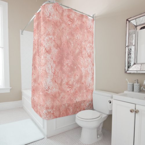 Rose Gold Marble 4 Shower Curtain