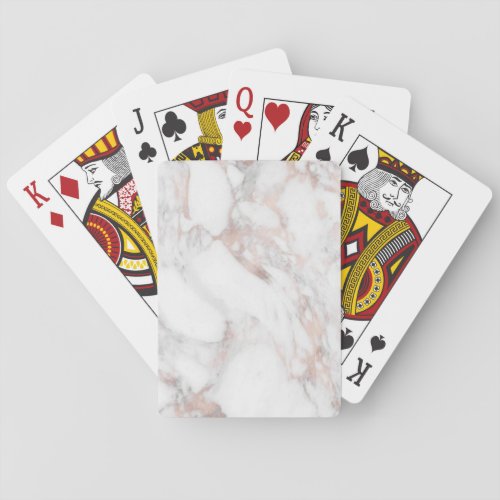 Rose Gold Marble Add Your Own Text Blank Template Playing Cards