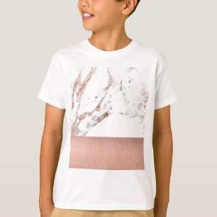 Rose gold marble and foil T-Shirt
