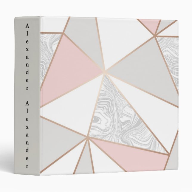 Rose Gold Marble Binder (Front/Spine)